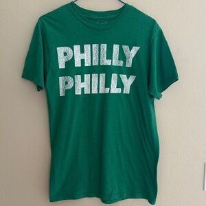 Philly Philly Green The Victory Graphic T-Shirt Medium NWOT